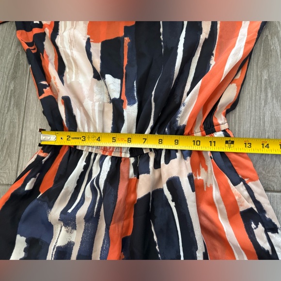 Elevenses|Anthropologie Off-Shoulder romper in multicolor Artsy print•••size 6 - Picture 11 of 13